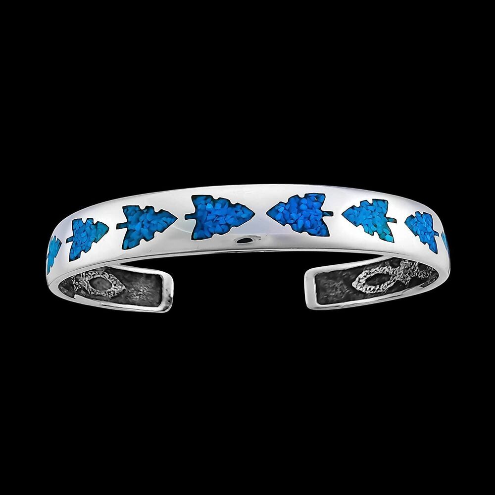 Arrowhead Bracelet, 925 Sterling Silver Cuff Bracelet, Navajo Bracelet,...